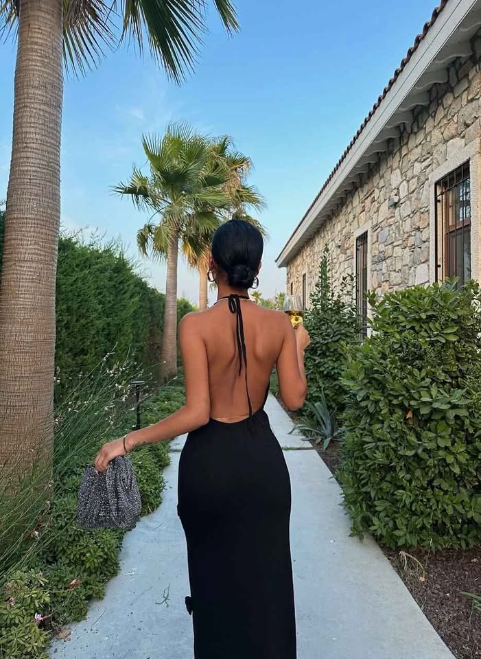 Midnight Muse - Backless Gown