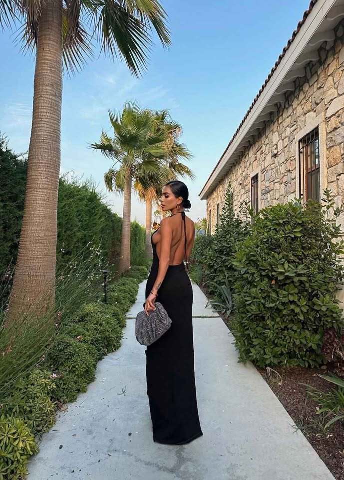 Midnight Muse - Backless Gown