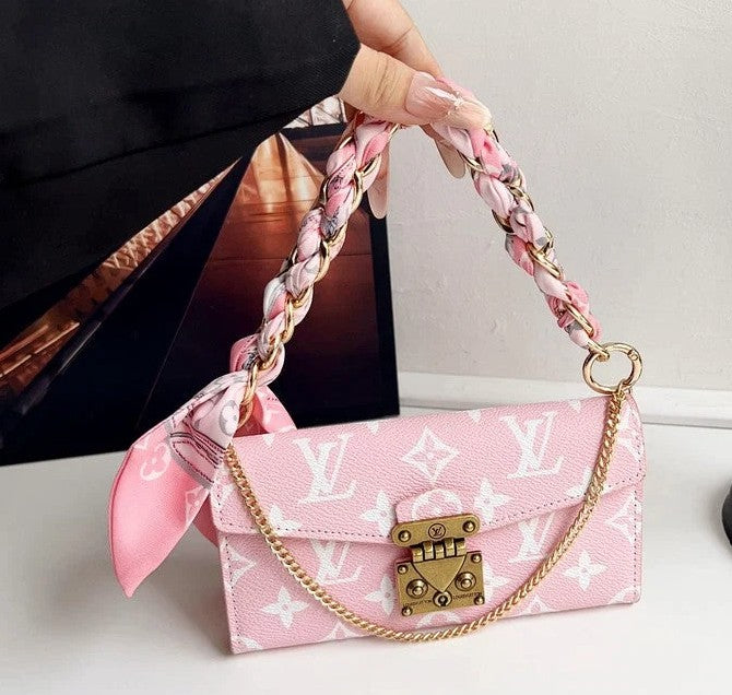 Silk Scarf Lanyard Crossbody Card Holder Protective Case Suitable for iPhone 17 Pro Max