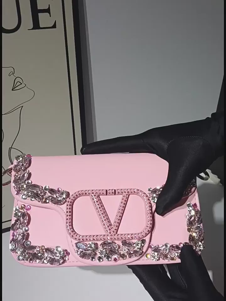 Crystal Embellished Shoulder Bag